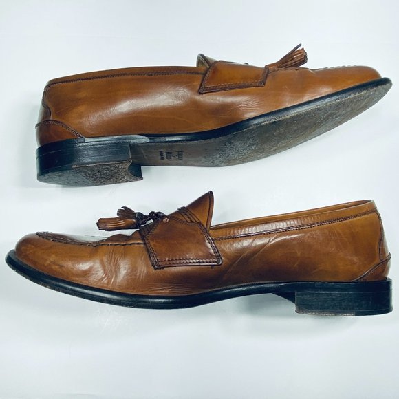 Johnston & Murphy  Cellini Tassel Brown Dress loafers Mens Size  9 1/2 M main image 10